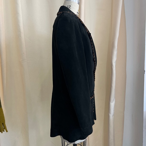 Vintage La Nouvelle Renaissance Suede Leather Jacket - Size Large - Picture 2 of 7